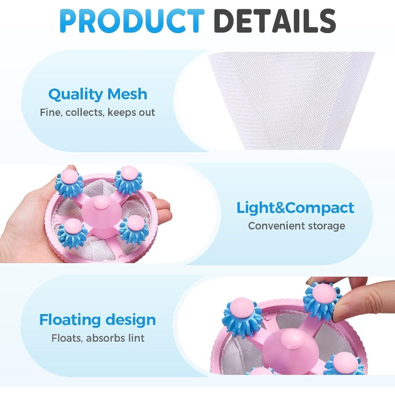 Washing Machine Lint Filter Floating Fine Mesh Reusable