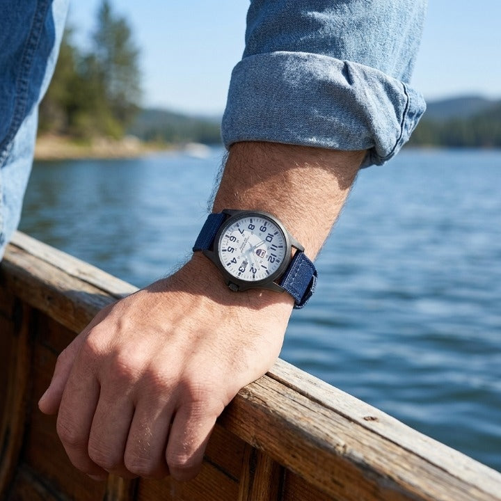 Watch Stainless Steel Case 50M Water-Resistant LED Backlight