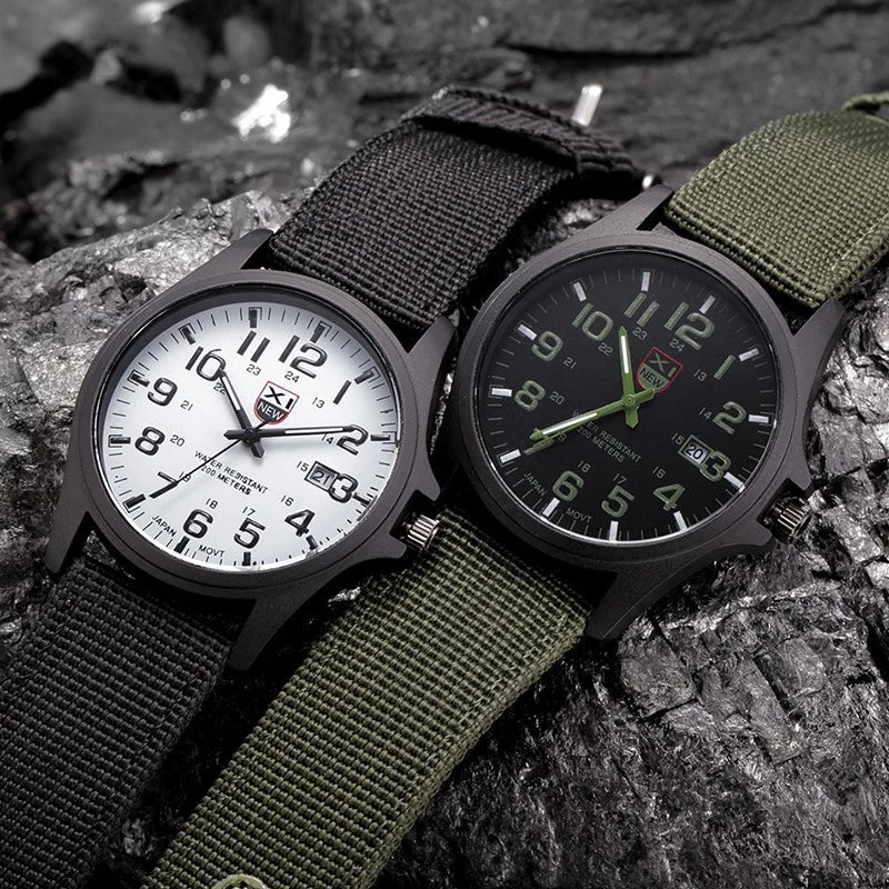 Watch Stainless Steel Case 50M Water-Resistant LED Backlight