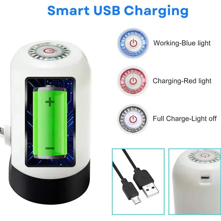 Water Dispenser Pump USB Rechargeable One-Button BPA-Free