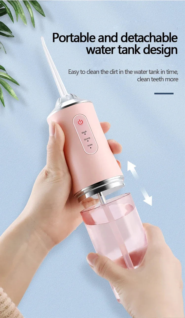 Water Flosser Portable IPX7 Waterproof 4 Replaceable Tips