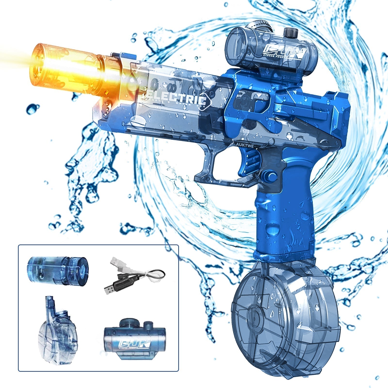 Water Gun Flame Effect Rechargeable 1 Hour Playtime