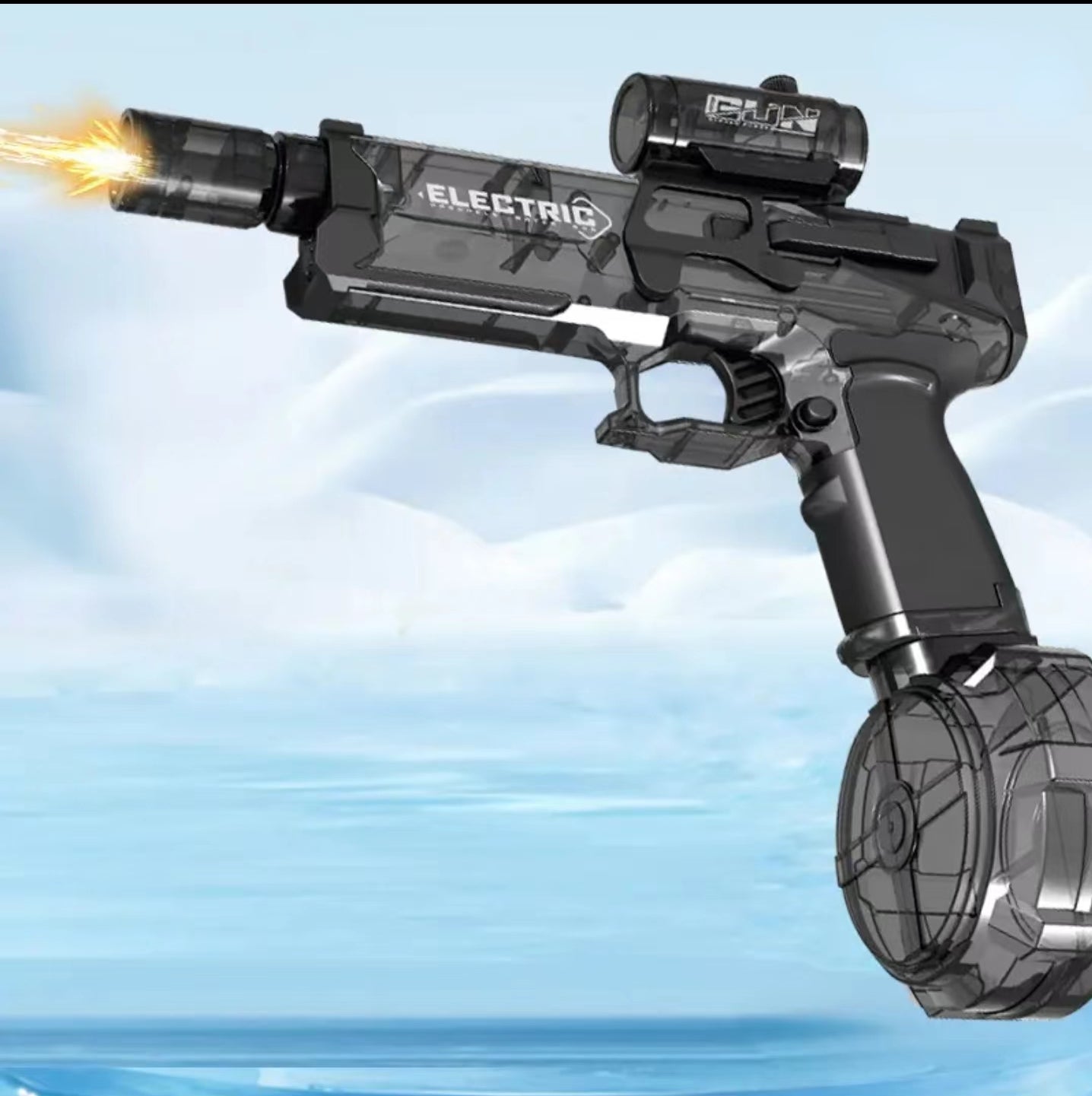 Water Gun LED Lighting & Quiet Silencer 105-Min Playtime