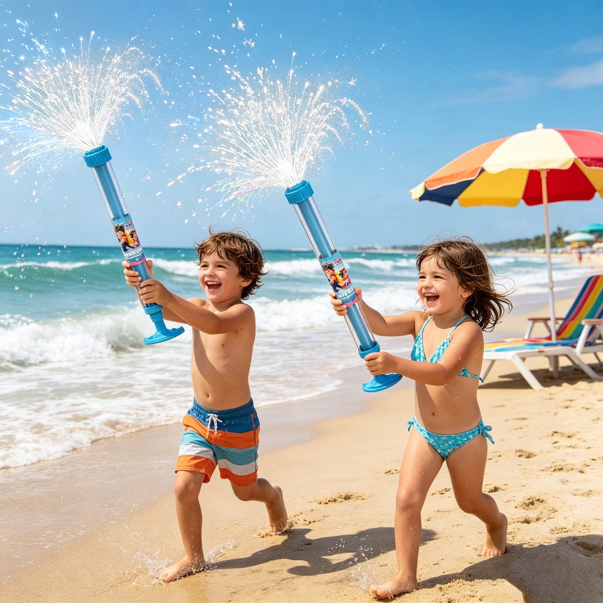 Water Gun Rainbow LED Battery-Free & Leak-Proof