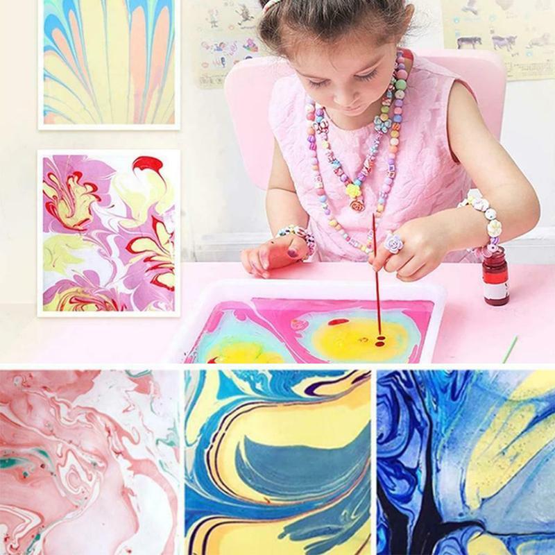 Water Marbling Art Kit Non-Toxic & Mess-Free