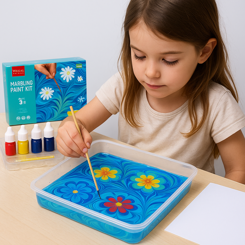 Water Marbling Kit Mess-Free Non-Toxic 6 Or 12 Colors