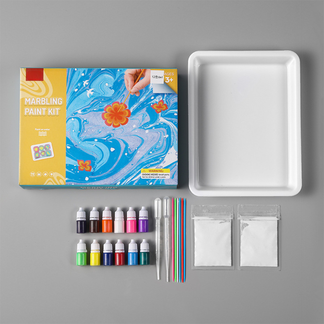 Water Marbling Kit Mess-Free Non-Toxic 6 Or 12 Colors