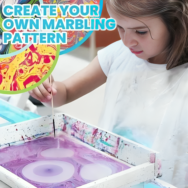 Water Marbling Kit Non-Toxic Washable 6 Or 12 Colors