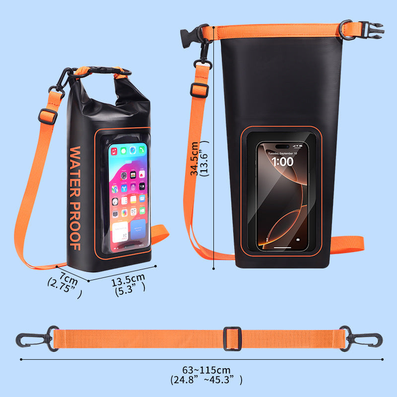 Waterproof Phone Pouch Adjustable Strap & Clear Touch Window