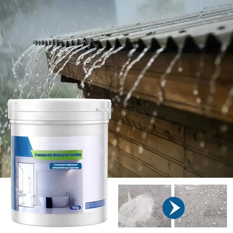 Waterproof Sealing Coating Transparent & Odorless Weatherproof 100 g Bottle
