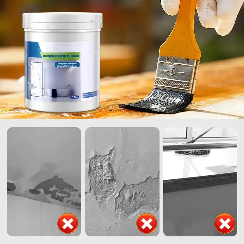 Waterproof Sealing Coating Transparent & Odorless Weatherproof 100 g Bottle