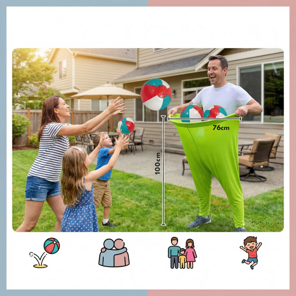 Wearable Catching Pants Set With Balls