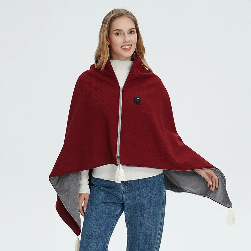 Wearable Heated Blanket USB-Powered Adjustable Heat