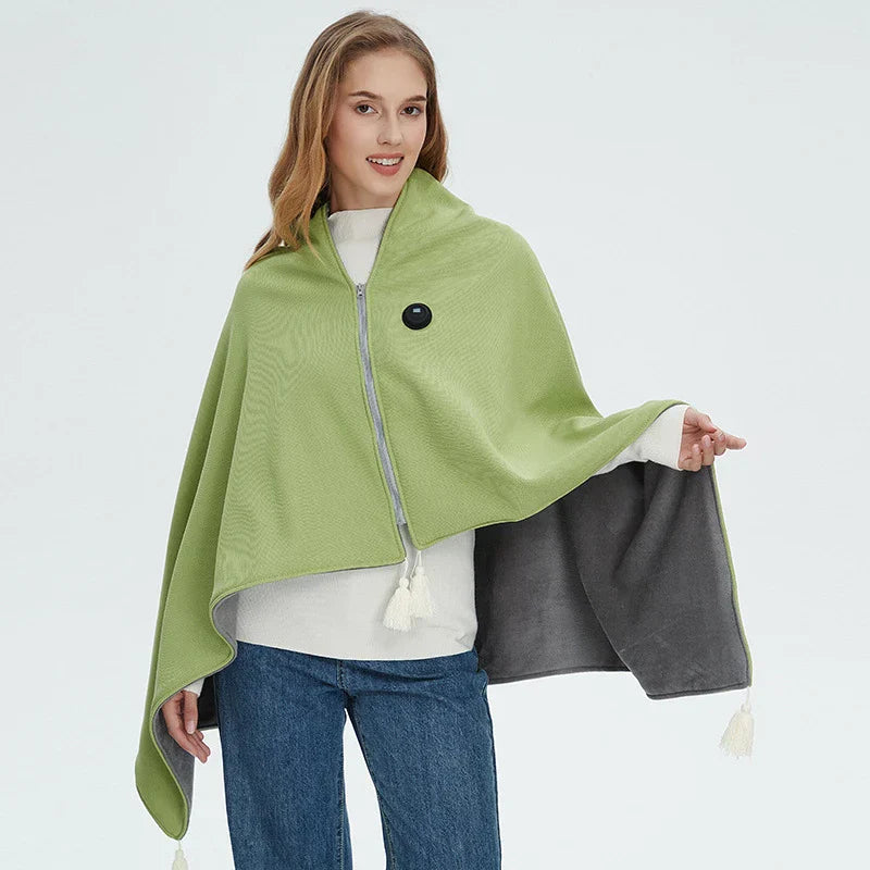 Wearable Heated Blanket USB-Powered Adjustable Heat