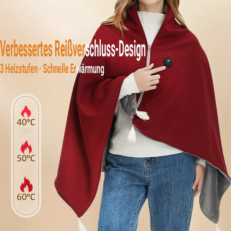 Wearable Heated Blanket USB-Powered Adjustable Heat