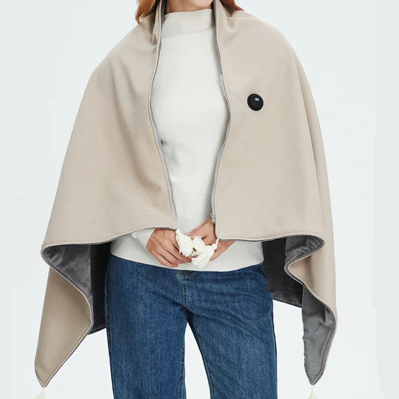 Wearable Heated Blanket USB-Powered Adjustable Heat