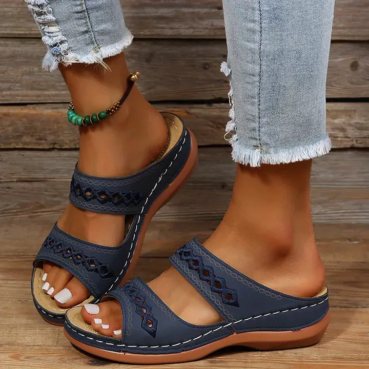 Wedge Sandals Triple Arch Support Memory Foam Insole Non-Slip