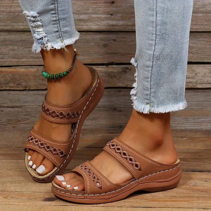 Wedge Sandals Triple Arch Support Memory Foam Insole Non-Slip