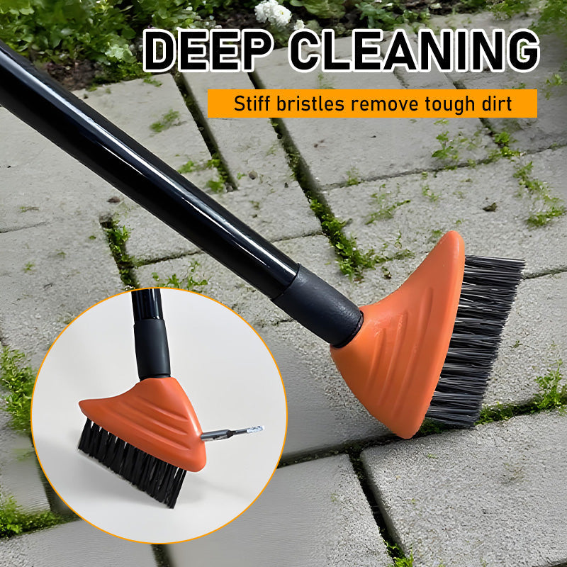 Weed Brush Set 3-in-1 Carbon Steel Bristles & Adjustable Handle