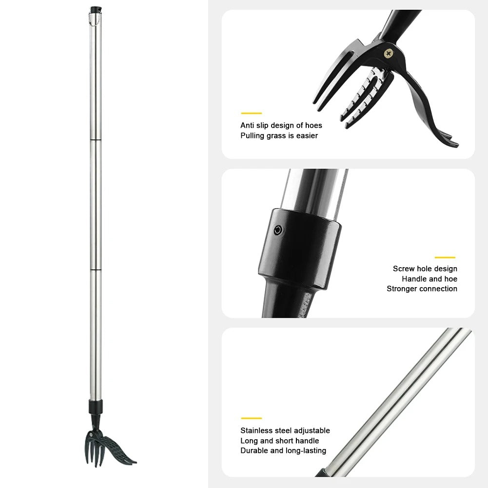 Weed Puller Stainless Steel Telescopic Handle & Foot Pedal