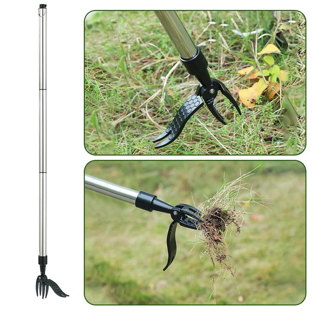Weed Puller Stainless Steel Telescopic Handle & Foot Pedal