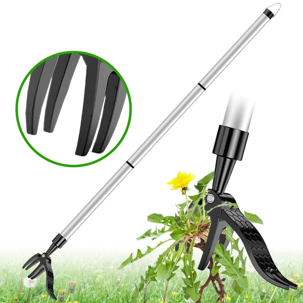 Weed Puller Stainless Steel Telescopic Handle & Foot Pedal