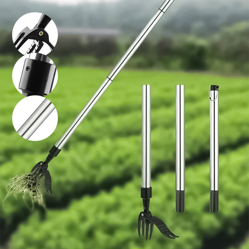 Weed Puller Stainless Steel Telescopic Handle & Foot Pedal