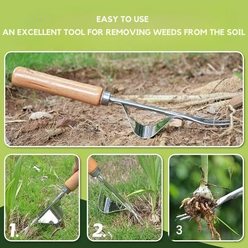 Weed Puller V-Shaped Steel Fork Lever Action