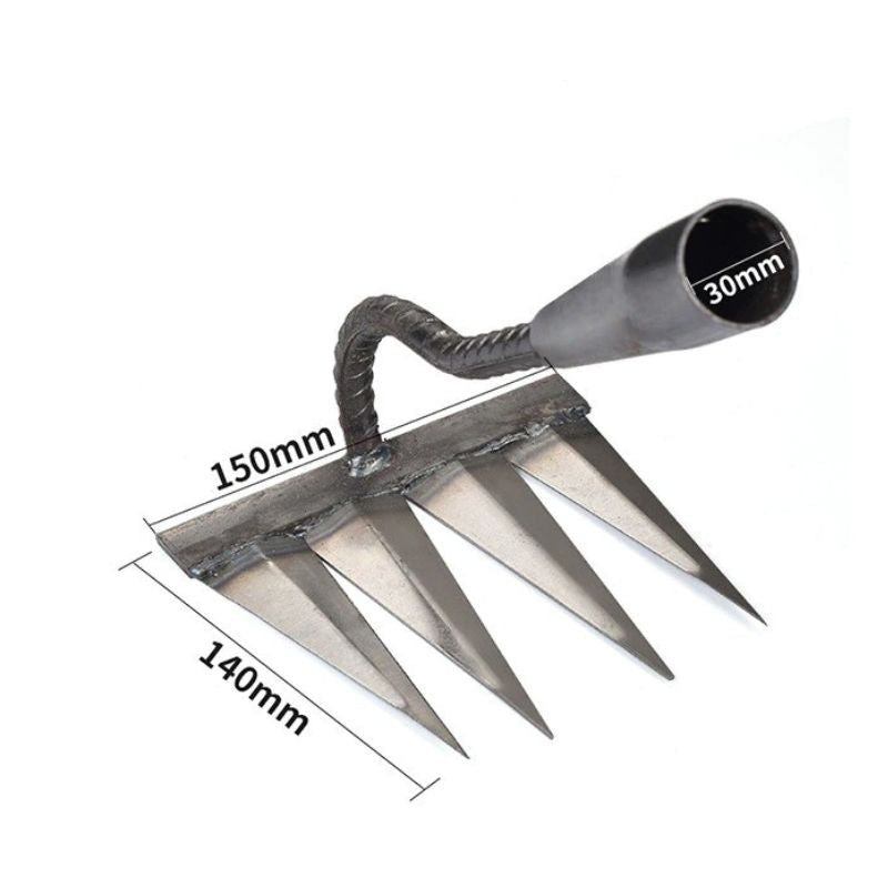 Weed Rake Carbon Steel Sharp Tines Rust Resistant