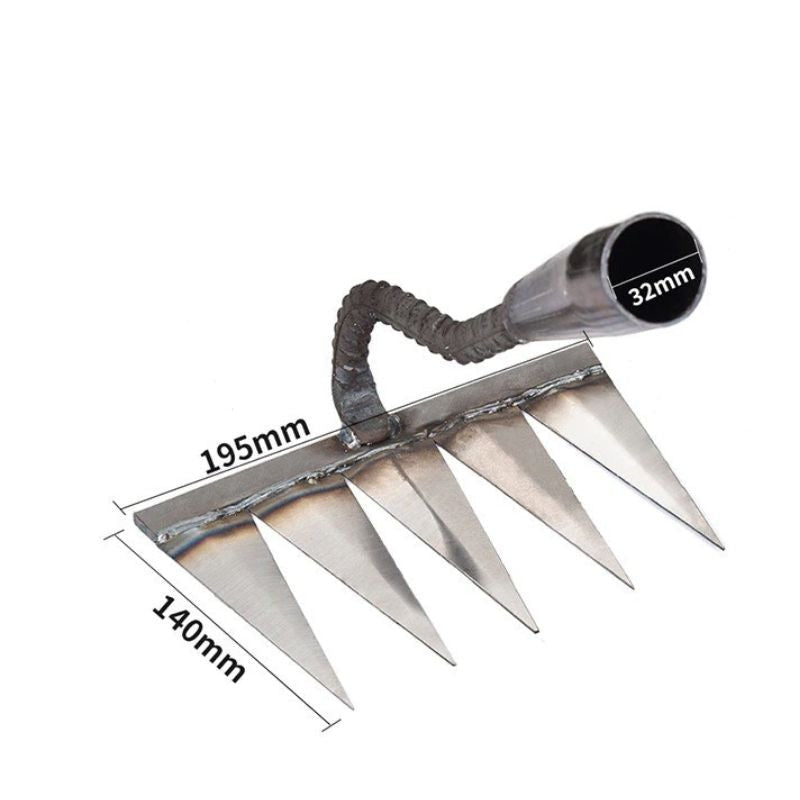 Weed Rake Carbon Steel Sharp Tines Rust Resistant