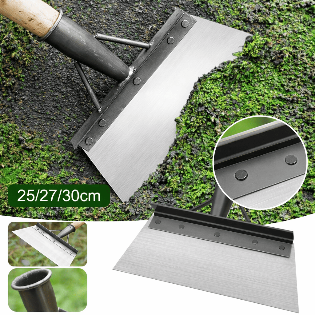 Weed Scraper Manganese Steel Blade Adjustable Wooden Handle