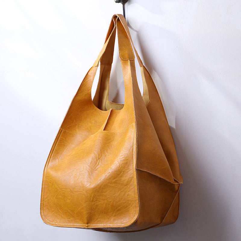 Weekender Bag PU Leather & Adjustable Straps Spacious Interior