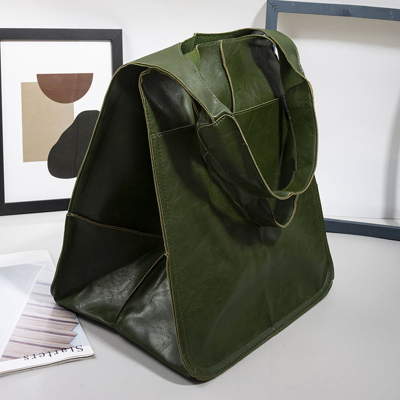 Weekender Bag PU Leather & Adjustable Straps Spacious Interior
