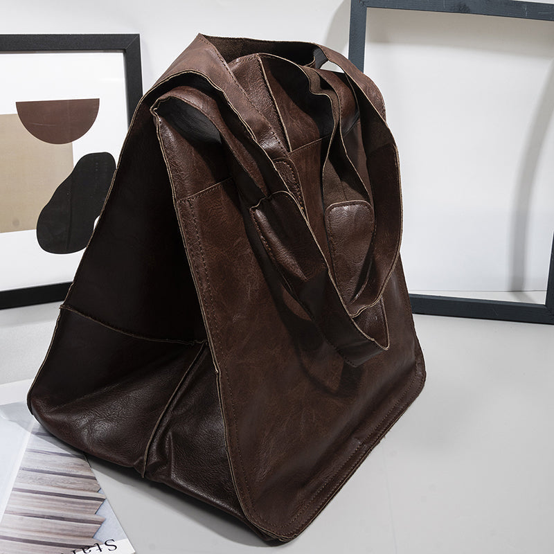 Weekender Bag PU Leather & Adjustable Straps Spacious Interior