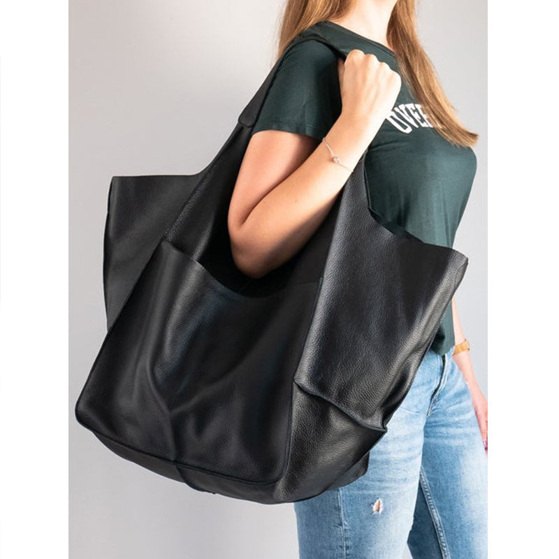 Weekender Bag PU Leather & Adjustable Straps Spacious Interior
