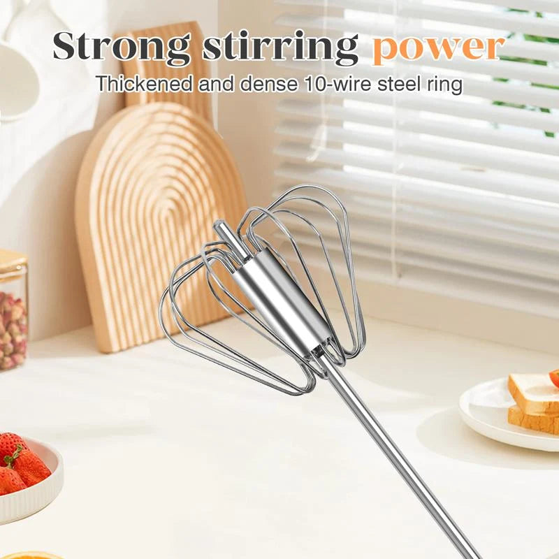 Whisk Spring-Loaded Push Battery-Free Stainless Steel