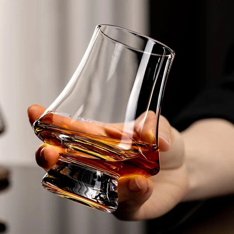 Whiskey Glasses Lead-Free Conical Aroma-Enhancing Set of Four