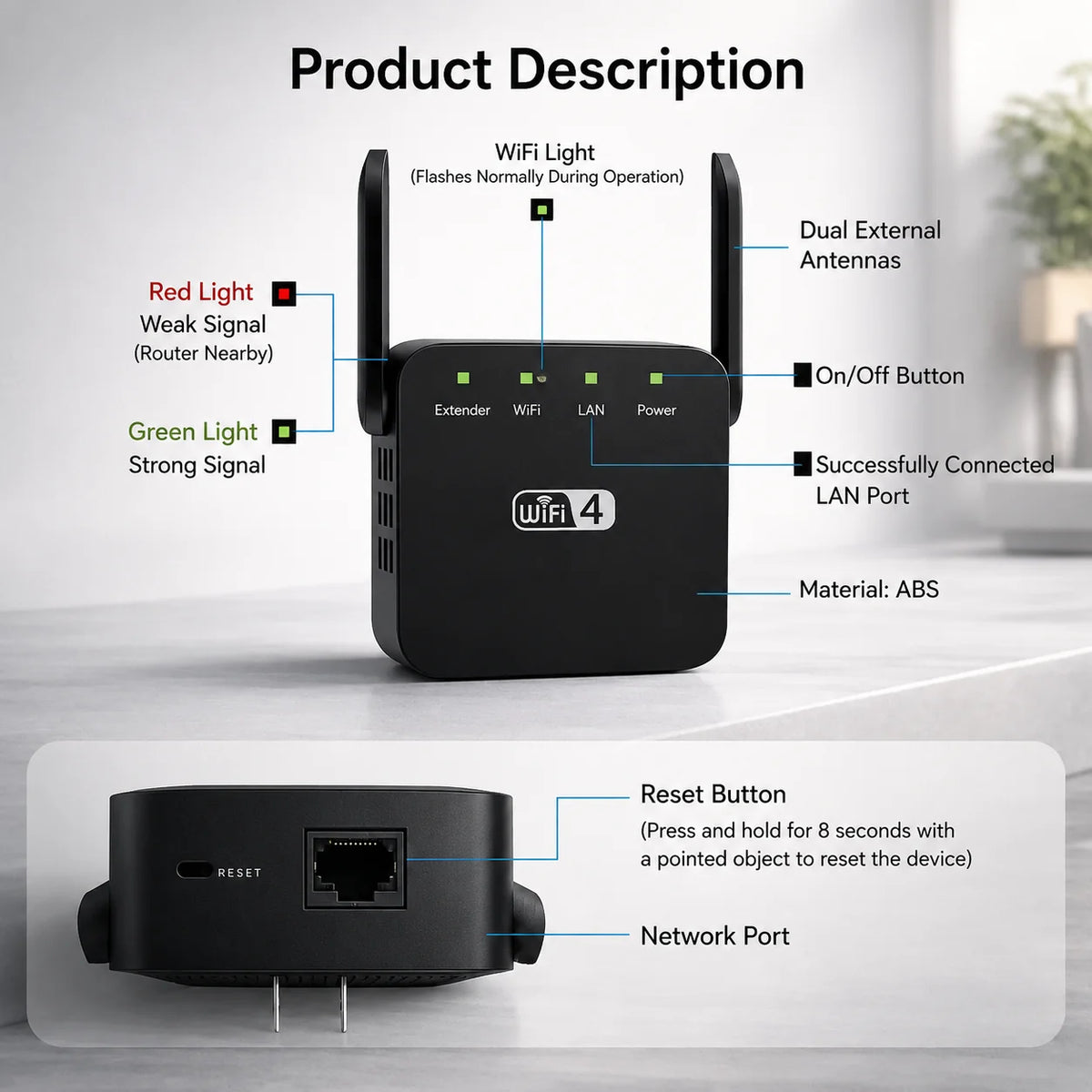 WiFi Signal Booster 3-in-1 Router & Access Point