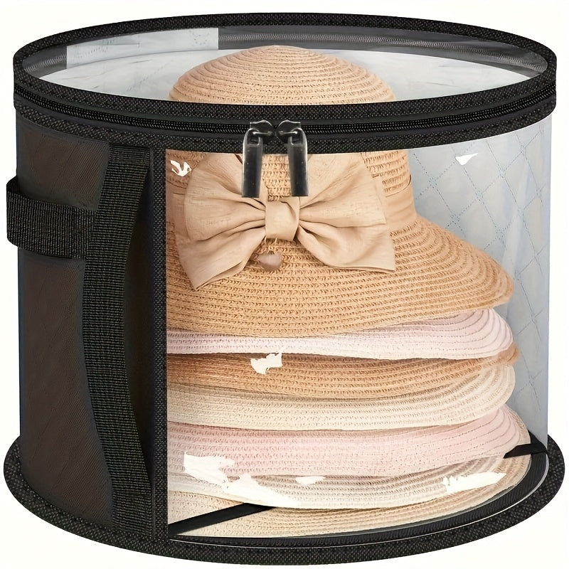 Wide-Brim Hat Box Extra Large Transparent Window