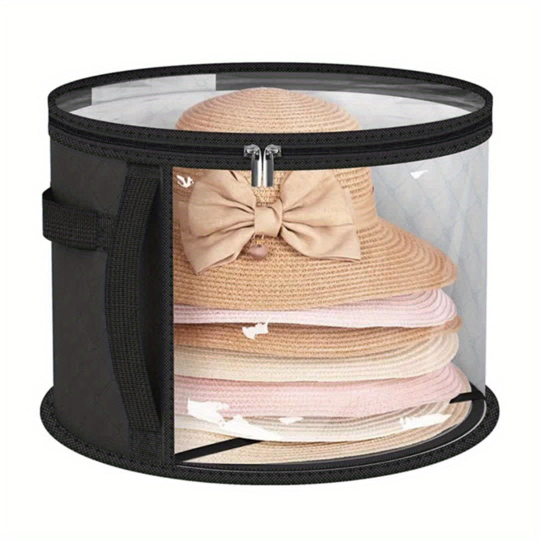 Wide-Brim Hat Box Extra Large Transparent Window
