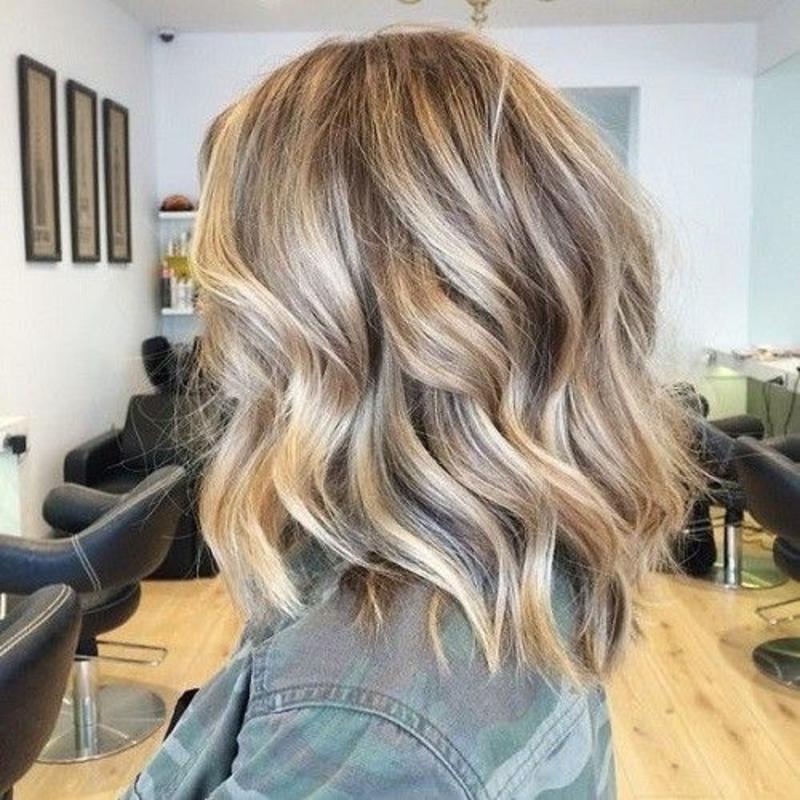 Wig Short Bob Ombre Blonde Real Hair