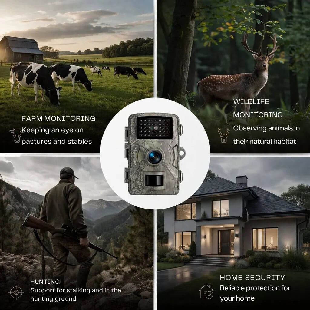 Wildlife Camera Infrared Night Vision Motion-Activated & Weatherproof