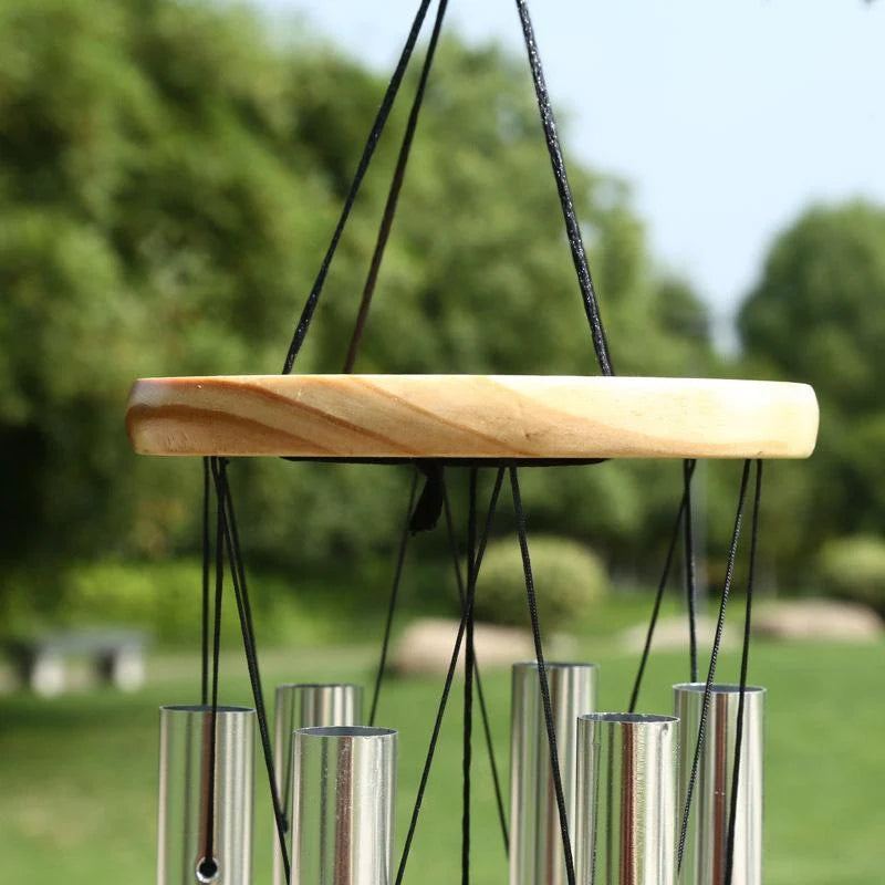 Wind Chime Hand-Tuned Amazing Grace Ash Wood & Aluminum