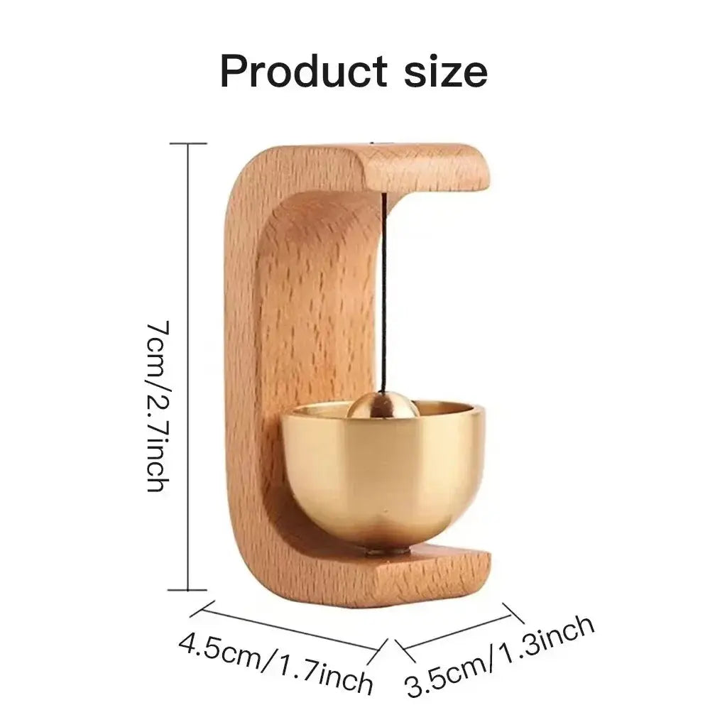 Wind Chime Magnetic No Tools Natural Wood Soothing Sound