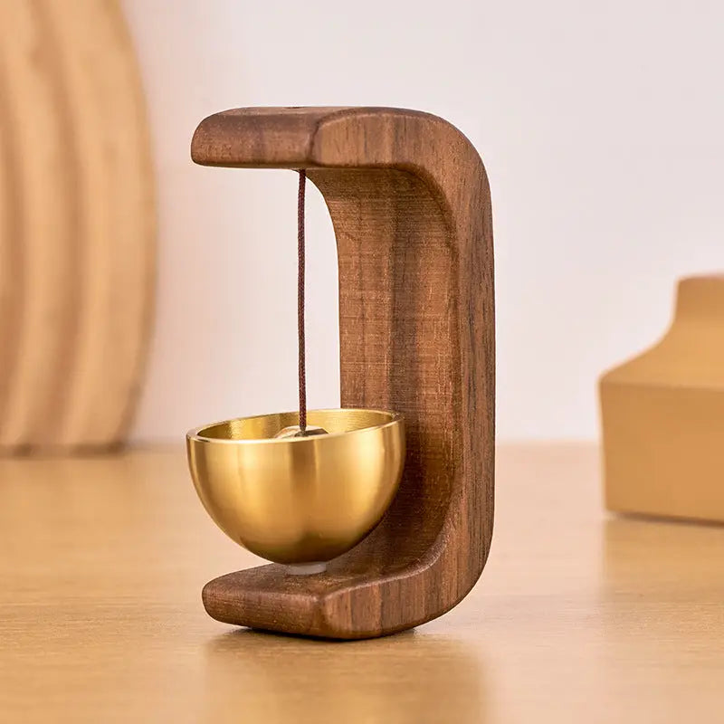 Wind Chime Magnetic No Tools Natural Wood Soothing Sound