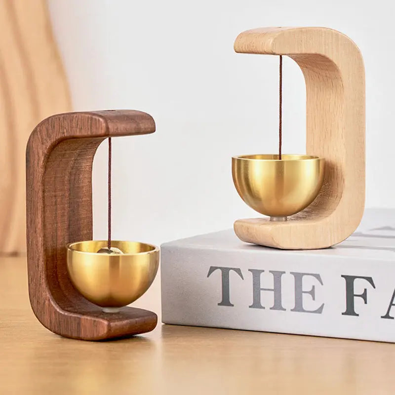 Wind Chime Magnetic No Tools Natural Wood Soothing Sound