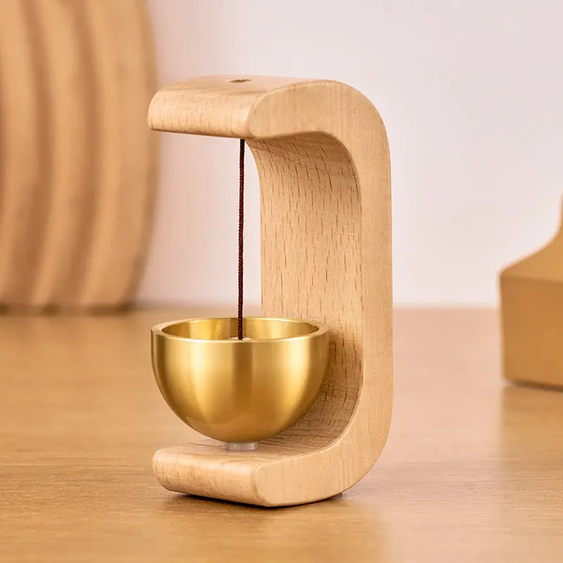Wind Chime Magnetic No Tools Natural Wood Soothing Sound