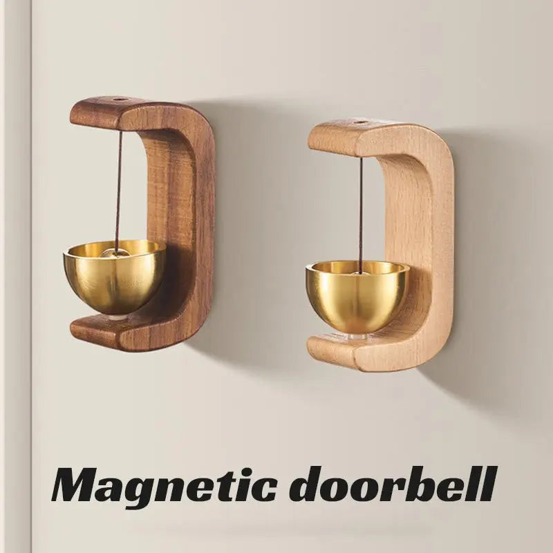 Wind Chime Magnetic No Tools Natural Wood Soothing Sound