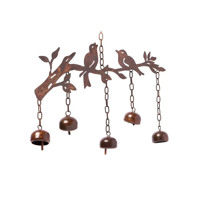 Wind Chime Weatherproof Iron Bird Motif Four Tuned Bells