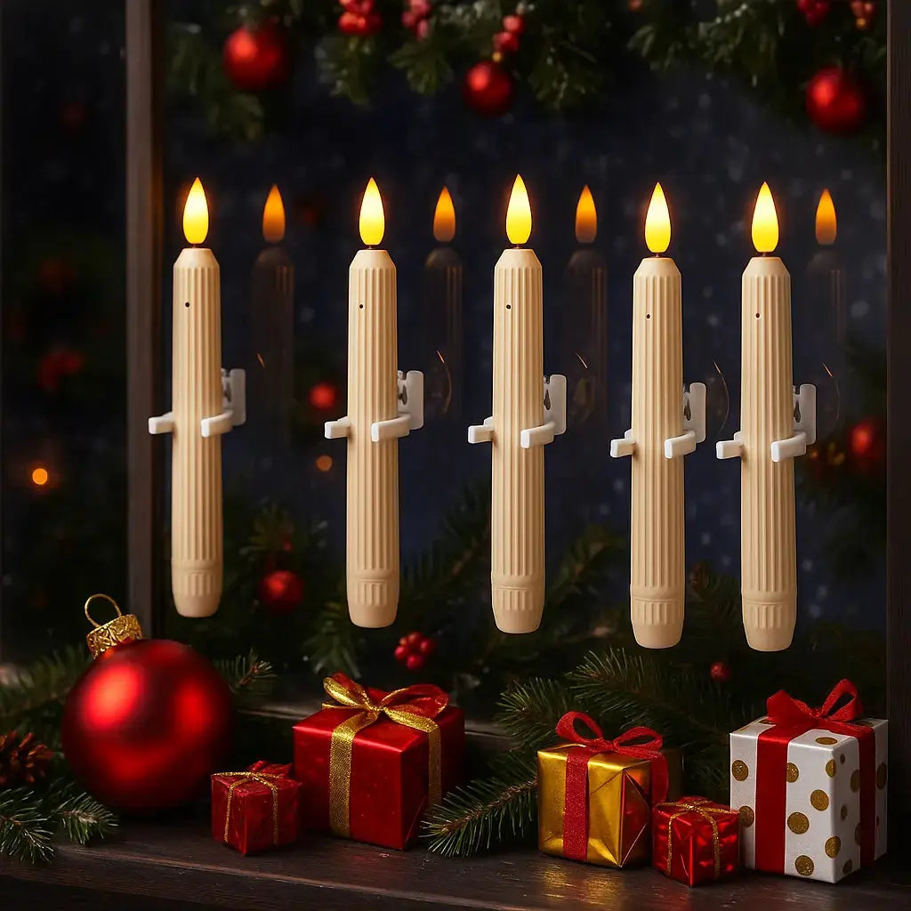 Window Candles 6-Pack Realistic Flicker Dusk Sensor & Timer